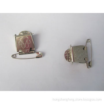 Custom Made Metal Garments Badge Suspender Clip